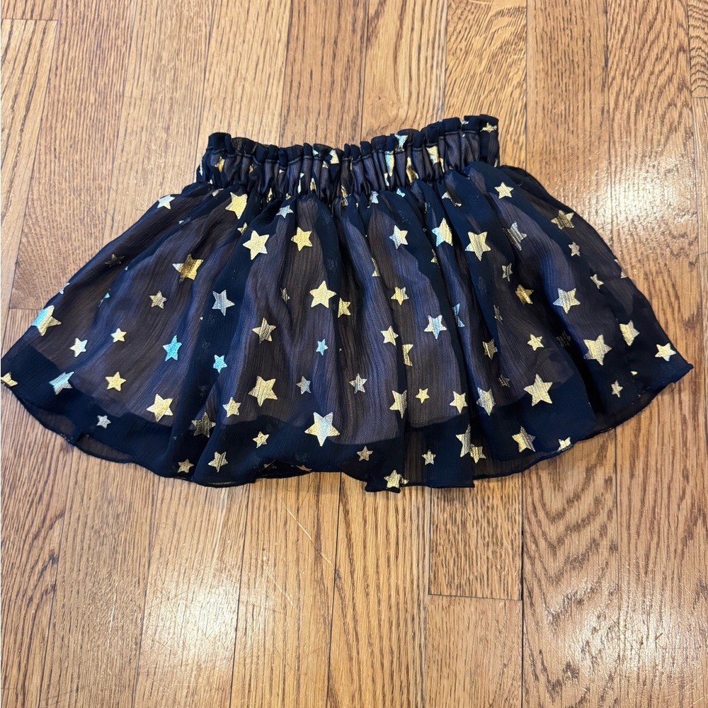 KATE SPADE toddler girls, black black with gold stars, 18M Good Condition